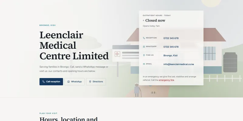 Health Facility Website Template — Deployed Across 12 Kenyan Facilities – Featured Image