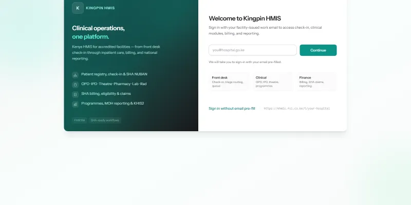 Kingpin HMIS — Multi-Tenant Hospital Management Platform – Featured Image