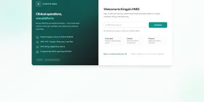 Kingpin HMIS — Multi-Tenant Hospital Management Platform image